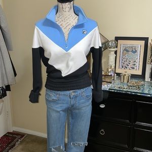 Fila 1/4 Zip Color-block Sweatshirt